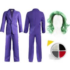 I Love Fancy Dress Purple suit joking clown movie halloween cosplay outfit mens film costume