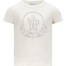 Moncler Enfant Girls Ivory Rhinestone T-Shirt