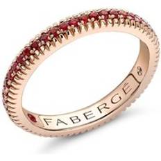 Colours of Love 18ct Rose Gold Ruby Fluted Band Ring