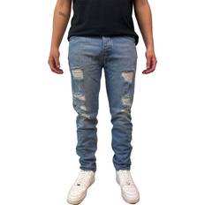 2Y Premium 2Y Premium Herren Jeans stylische Denim-Hose im Used-Look B6934BLU Blau