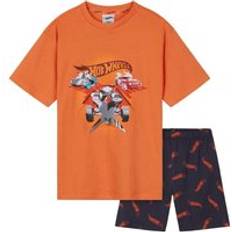 Orange Night Garments Hot Wheels Sleeve Pyjama Set Orange 6-7 Years