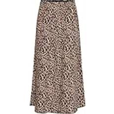 Leopard Kjolar Pieces Dam Pcfranan Hw Ankle Skirt Noos Bc A-linjekjol, Black/Aop: leo