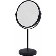 Showerdrape Leto 3X Magnifying Black Round Vanity Mirror