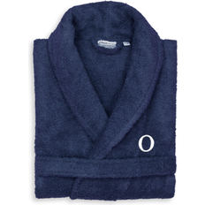 Unisex Sleepwear Linum Home 100% Turkish Cotton Personalized Terry Bath Robe Navy O Blue L/XL