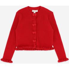 Red Cardigans Children's Clothing Angel's Face Girls Red Cotton Knit Cardigan