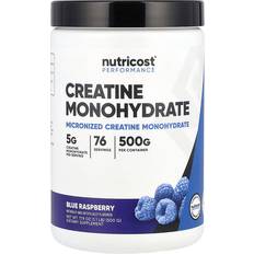 Powders Creatine Nutricost Creatine Monohydrate Powder Blue Raspberry 500g