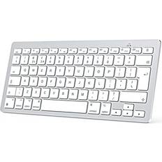 OMOTON Bluetooth Keyboard For Mac QWERTY UK Layout Silver