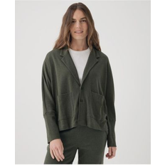 3XL - Women Blazers Women's Evergreen Heather Airplane Relaxed Blazer