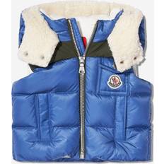 9-12M Padded Vests Children's Clothing Moncler Kids Turquoise Logo Patch Hooded Padded Vest