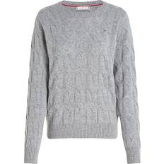 Femme - Laine Pulls Tommy Hilfiger Pull Col Rond En Laine - Gris