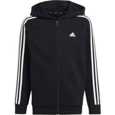 adidas Kid's Essentials Full-Zip Hoodie - Black/White (JD6494)