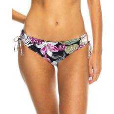 Florals - Women Swimwear Roxy Juniors' Printed Tied Hipster Bikini Bottoms Anthracite