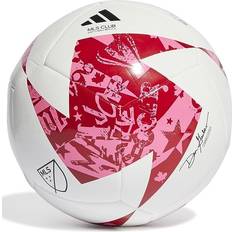 Soccer Balls adidas Unisex-Adult MLS Club Soccer Ball, White/Solar Red/Glory Blue