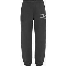 Sporty & Rich Gray Varsity Crest Sweatpants Faded Black
