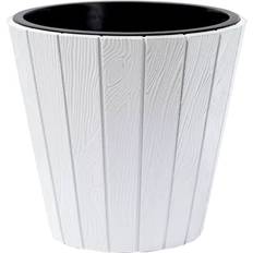 Wood Pots Prosperplast 29l Woode Collection 393x393x370 mm Flowerpot Silber