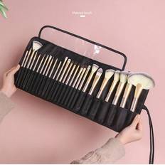 Makeup Cases Shein pc Foldable Makeup Bag New Cosmetic Brush Storage Organizer Large Capacity Waterproof Travel Makeup Pouch