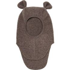 9-12M - Mädchen Mützen Huttelihut Kid's Bear Ears Balaclava - Brown Melange