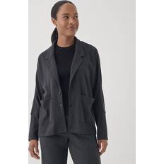 3XL - Women Blazers Women's Charcoal Heather Airplane Relaxed Blazer 3X-Large