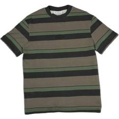 Boxy Tee Short Sleeve Dark Tonal Stripes Monivärinen