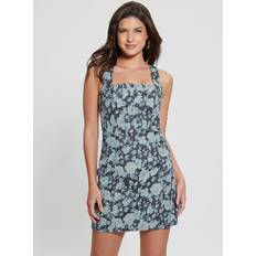 Guess Mekot Guess GUESS Margaux Floral Denim Dress Blue