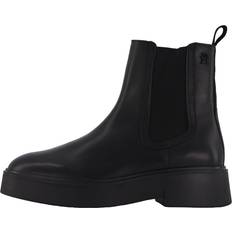 Tommy Hilfiger Dam Chelsea boots Tommy Hilfiger Minimal Leather Chelsea Logota Black, Female, Skor, Kängor och Boots, chelsea boots, Svart