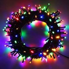 Shatchi 200 LEDs Multicolour Fairy 8 Modes Mains Powered Memory Auto Timer - Red String Light