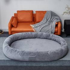 Ezysleep Teddy Fleece Human Pet Bed - Grey - One Size