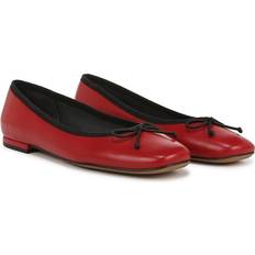 Synthetikleder Ballerinas Franco Sarto Abigail Ballet Flat Shoes Crimson Red Leather Slip On Fit, Round Toe, Slip-On Fit