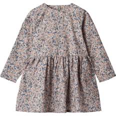 Bomull Klänningar Wheat Dress L/S Aima, 1127 Cloudy Wild Flowers 6Y/116