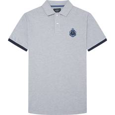 HACKETT Herren Polo-Shirt grau Baumwoll-Piqué