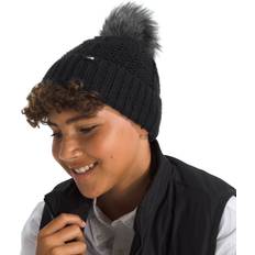 The North Face Black Beanies The North Face Kids' Oh Mega Fur Pom Beanie, Black