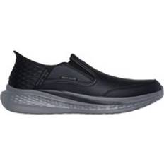 Skechers Trainers Skechers Slade Low Profile Leather Slip-ins Black