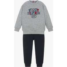 Tommy Hilfiger Boys Tracksuits Children's Clothing Tommy Hilfiger Boys Grey & Blue Cotton Tracksuit