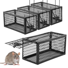 Trap Pest Control KCT Pack Of 4 Humane Rat Trap No Kill Bait Rodent Catcher - One Size