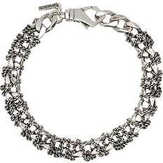 Emanuele Bicocchi 925 Silver Entwined Chain Bracelet