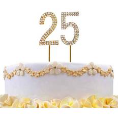 Birthdays Table Decorations Shatchi Number 1 gold sparkley diamond cake topper birthday party table decorations