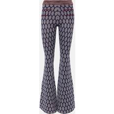 Suit Trousers - White Etro Paisley high-rise flared pants multicoloured UK 12