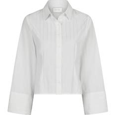 Cropped Hemden Neo Noir Rosa Solid Shirt - White