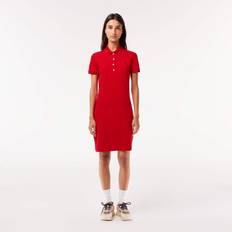 Lacoste Women Dresses Lacoste Lacoste Women's Slim Fit Stretch Mini Piqué Polo Dress Red