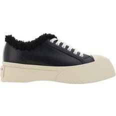Skor Marni Läder Sneakers Med Snörning - Svart