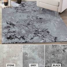 Carpets & Rugs Modern Abstract Sprayed Texture Rug 120 cm x 170 cm Grey