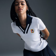 Cuello Camisa - Mujer Polos NSW Yoon Polo Top - White/Armory Navy