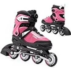 Rosa Accessori per pattinaggio a rotelle ATTABO Inline-Skates Stormglider 31-34 Pink Coolmax Futter ABEC-7 Lager Aluminium Rahmen 82A PU Räder FitGo System TPR Bremse