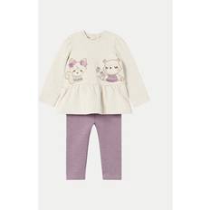 Lila - Mädchen Sonstige Sets Mayoral Set Sweatshirt und Leggings 2708 Violett Regular Fit 24M