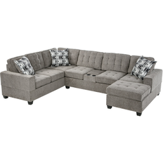 Brown - U-Sofas Glory Furniture Oslo G0940B-SC Sectional 35" H X 123" W X 85" D Sofa