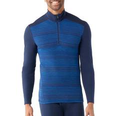 Men - Nylon Base Layers Smartwool Classic Thermal Merino 1/4-Zip Base Layer Men's Deep Navy Color Shift