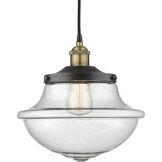 Innovations Lighting Oxford Black Antique Brass/Seedy Pendant Lamp 11.8"