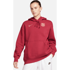 FC Barcelona Jackets & Sweaters FC Barcelona Phoenix Fleece Nike Women's Soccer Oversized Pullover Hoodie in Red, FJ5618-620