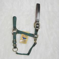 Halters & Lead Ropes Hamilton 5-8 Adjustable Leather Headpole Horse Halter Black 1DALSS SMBK