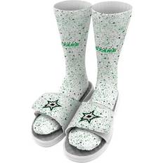 White Sandals Islide Youth White Dallas Stars Speckle Socks & Sandals Bundle